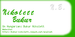 nikolett bukur business card